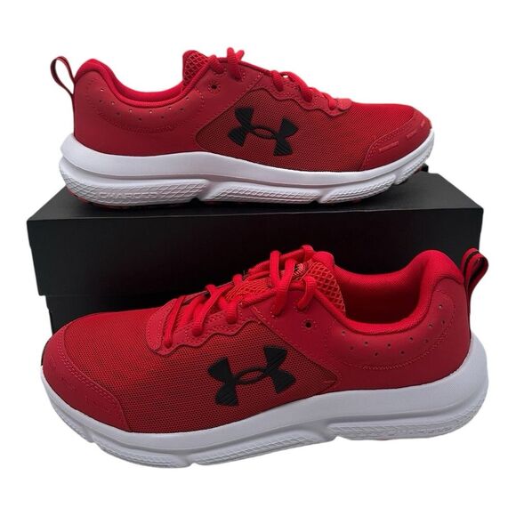 Under Armour UA‎ Charged Assert 10 Running Shoes Men's Size 9 Red Training - Picture 1 of 10